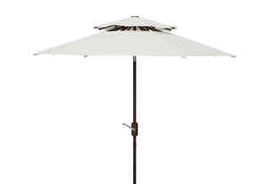 Lorenia 9Ft Double Top Market Umbrella | Safavieh - PAT8201