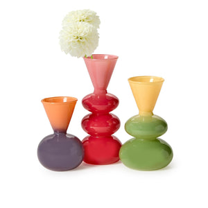 Set of 3 Mixed Colored Glass Vases | Tozai Home - PEH028-MS3