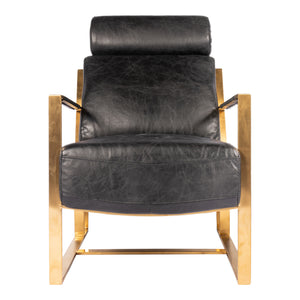 Paradiso Chair Onyx Black Leather | Moe's Home Collection - PK-1083-02
