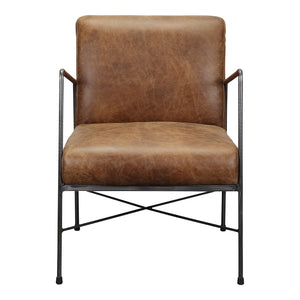Dagwood Leather Arm Chair Open Road Brown Leather | Moe's Home Collection - PK-1089-14