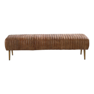 Endora Bench Open Road Brown Leather | Moe's Home Collection - PK-1105-14