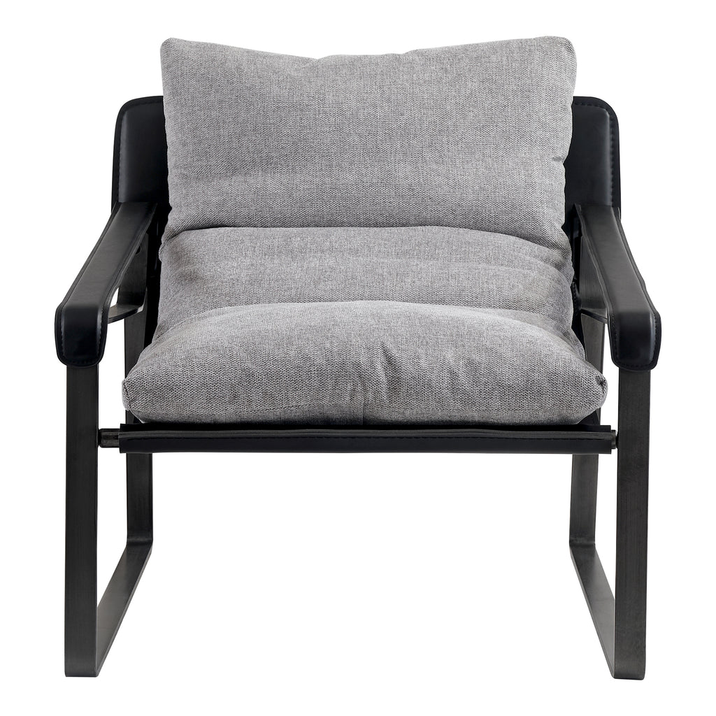 Connor Fabric Club Chair Snowfolds Grey | Moe's Furniture - PK-1110-15