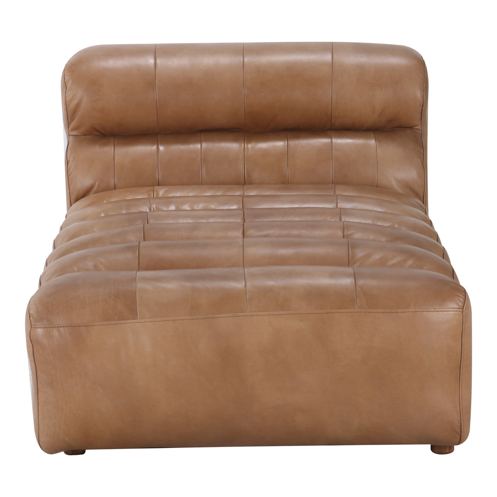 Ramsay Leather Chaise Tan | Moe's Furniture - QN-1010-40