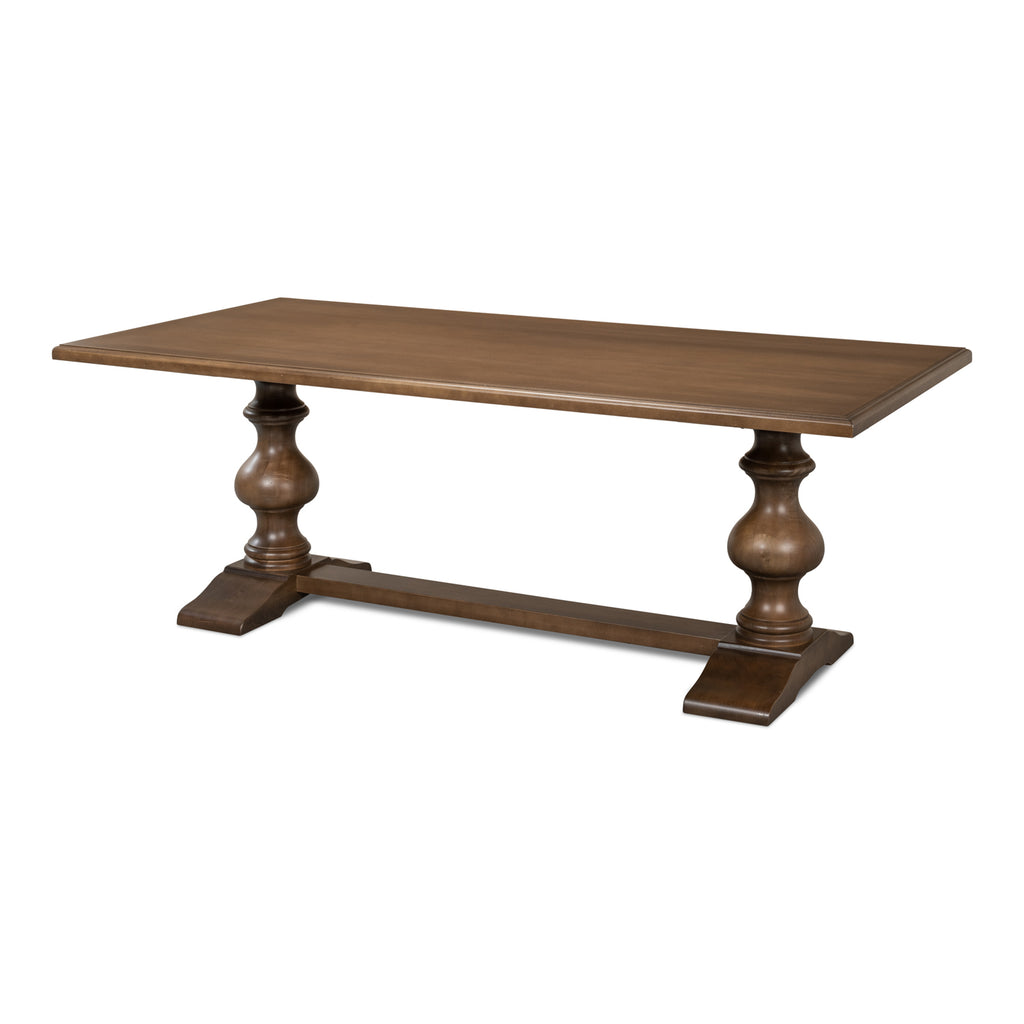 Lionisio Trestle Table Driftwood Finish | Sarreid Ltd - R085-78