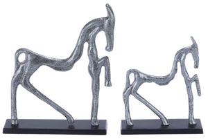 Elva Cast Alumninum Horse Set Of 2 | Safavieh - RDC3001