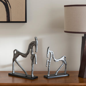 Elva Cast Alumninum Horse Set Of 2 | Safavieh - RDC3001