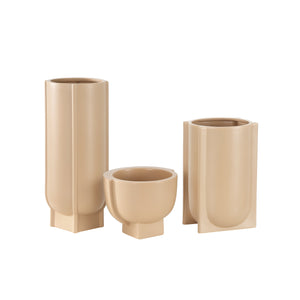 Monaco Ceramic Matte Vase Set Of 3 | Safavieh - RDC4030