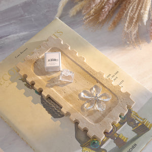 Lulu Travertine Rectangle Tray | Safavieh - RDC4057