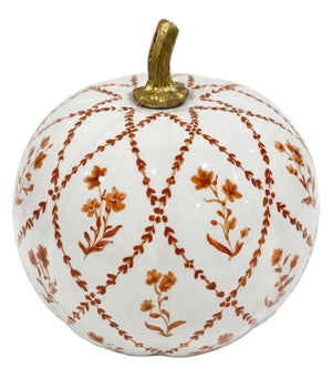 Rusty Red Garden Trellis Pumpkin
