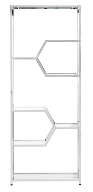 Benoit Chrome Bookcase | Safavieh Couture -  SFV1101