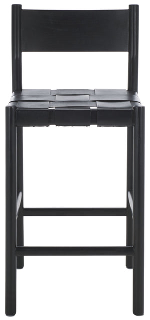 Devnie Woven Leather Counter Stool | Safavieh Couture – SFV1603