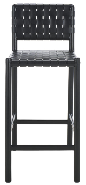 Jeremiah Woven Leather Counter Stool | Safavieh Couture - SFV1606