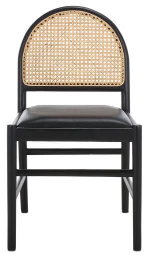 Laylie Rattan & Leather Chair (Set of 2) | Safavieh Couture - SFV1607