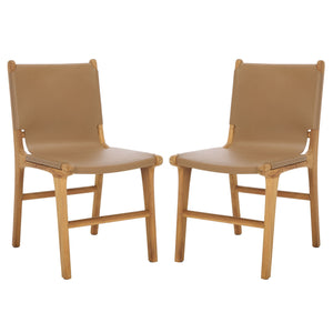 Cassaphina Leather Dining Chair (Set of 2) | Safavieh Couture - SFV1610