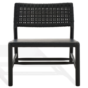 Valdina Woven Leather Acccent Chair | Safavieh Couture – SFV1904