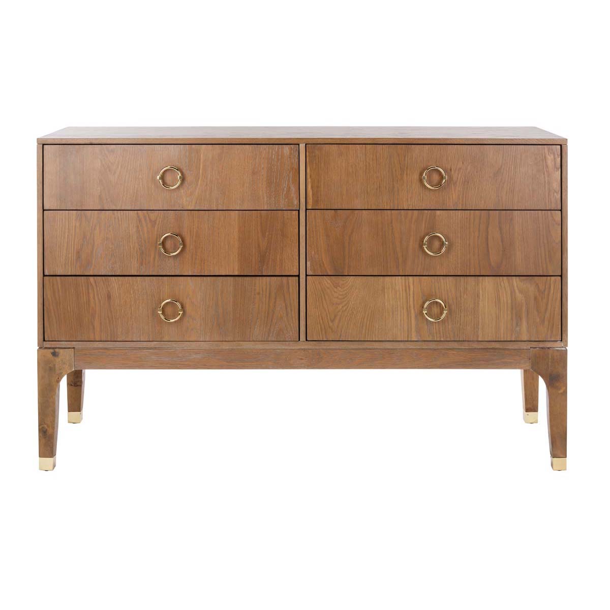 Lorna 6 Drawer Contemporary Dresser Rustic Oak - Safavieh Lorna 6 Drawer Contemporary Dresser Rustic Oak - Safavieh