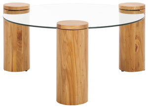 Tasharose Wood And Glass Coffee Table | Safavieh Couture - SFV2315