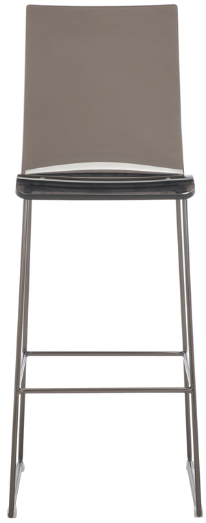 Safavieh Couture Bryant Acrylic Barstool - Smoke Grey / Gunmetal
