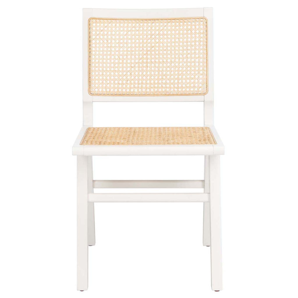 Safavieh Couture Home Hattie ブラック&ナチュラル フレンチケーン ダイニングチェア 2個セット Hattie French Cane Cushion Seat Dining Chair | Safavieh Couture - SFV4