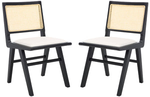 Hattie French Cane Cushion Seat Dining Chair (Set of 2) | Safavieh Couture SFV4154