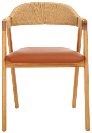 Eamon Leather Dining Chair | Safavieh Couture SFV4203