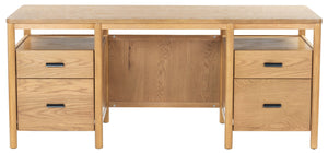 Jaylessa Wood 4 Drawer Desk | Safavieh Couture - SFV4230