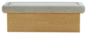 Trudy Chenille And Wood Bench | Safavieh Couture - SFV4882