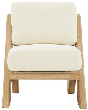 Vivien Wood Frame Boucle Accent Chair | Safavieh Couture – SFV5090
