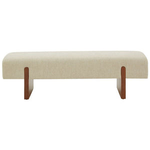 Kandiss Linen Bench | Safavieh Couture - SFV5117