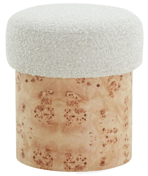 Tobianna Boucle & Burl Ottoman | Safavieh Couture - SFV5149