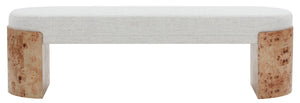 Nessabella Burl Leg Bench | Safavieh Couture - SFV5150