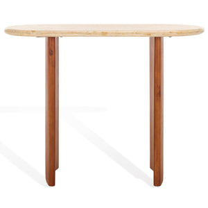 Trinsly Travertine Top Console Table | Safavieh Couture – SFV5753