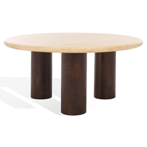 Jennamira Travertine Top Coffee Table | Safavieh Couture – SFV5760