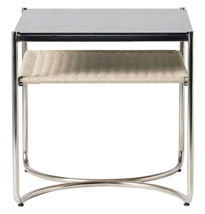 Jackiette Black Glass Accent Table | Safavieh Couture - SFV5782