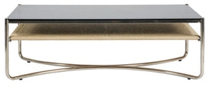 Jackiette Black Glass Coffee Table | Safavieh Couture - SFV5783