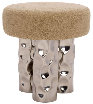 Aubrie Teddy Fabric Ottoman | Safavieh Couture - SFV5798