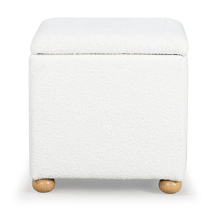Becka Square Boucle Storage Ottoman | Safavieh Couture – SFV6101