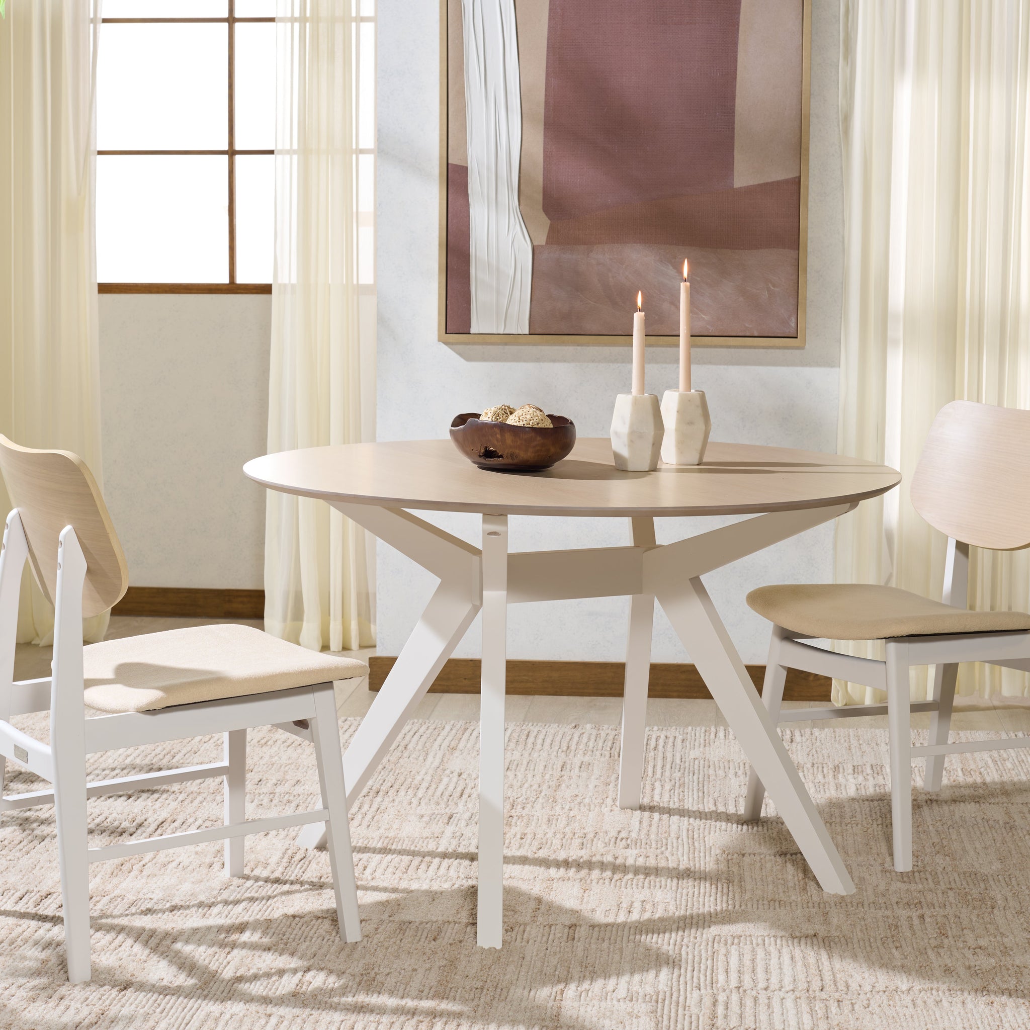 Rhonda Round Wood Dining Table | Safavieh Couture - SFV6709