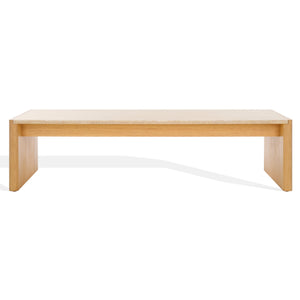 Bellarose Travertine Coffee Table | Safavieh Couture – SFV7228