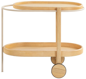 Trianna Wood 2 Shelf Bar Cart | Safavieh Couture - SFV7254