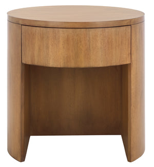 Daiya Round 1 Drawer Wood Nightstand | Safavieh Couture - SFV7711
