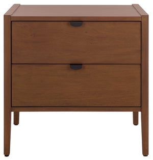 Mayalyn Wood 2 Drawer Nightstand | Safavieh Couture - SFV7722