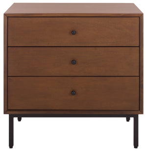 Trever Wood 3 Drawer Nightstand | Safavieh Couture - SFV7723