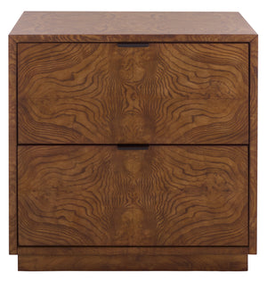 Frankie Burl 2 Drawer Nightstand | Safavieh Couture - SFV7724