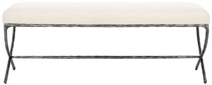 Janeen Boucle And Metal Bench | Safavieh Couture – SFV9528