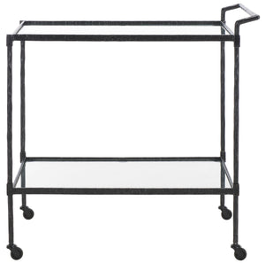 Isabellina Metal And Glass Bar Cart | Safavieh Couture - SFV9539