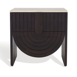 Floris Travertine Top Nightstand | Safavieh Couture – SFV9726