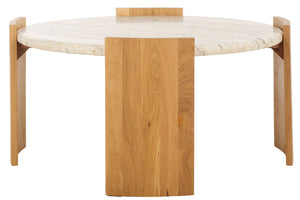 Damarcus Travertine Coffee Table | Safavieh Couture - SFV9731