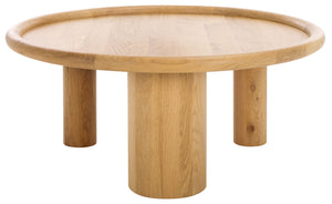 Madelynn Round Wood Coffee Table | Safavieh Couture - SFV9747