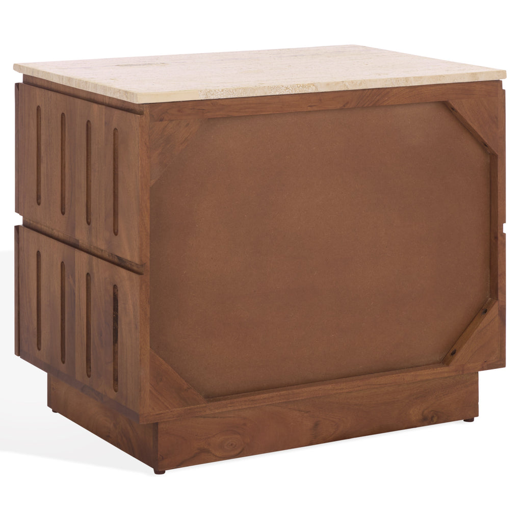 Kaylissa Travertine Nightstand | Safavieh Couture - SFV9757